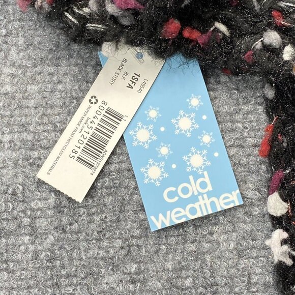 ND Infinity‎ Scarf Womens Chunky Knit Cowl Black Red Reversible Warm Neck New - Picture 3 of 10